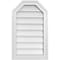 Ekena Millwork Octagonal Top Surface Mount PVC Gable Vent w/ 2"W x 1-1/2"P Brickmould Frame, 16"W x 26"H GVPOT16X2602SN - alternate 1